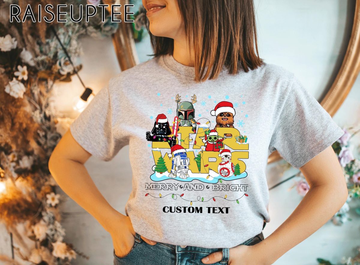 Star Wars Christmas shirt Christmas Family shirt Kids shirt Christmas Gifts Merry and Bright Shirt Disneyland Shirts Disney Shirt C84 3 scaled