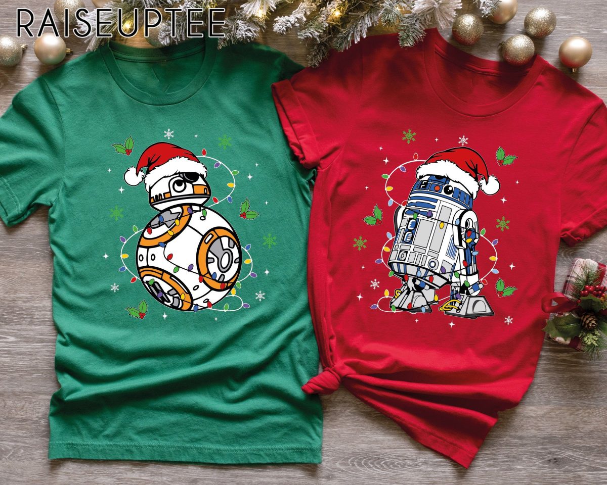 Star Wars R2 D2 BB 8 Christmas Shirt Disney Santa Xmas Shirt Disneyworld Christmas Trip Disneyland Xmas Shirt Family Matching Shirts 2 scaled