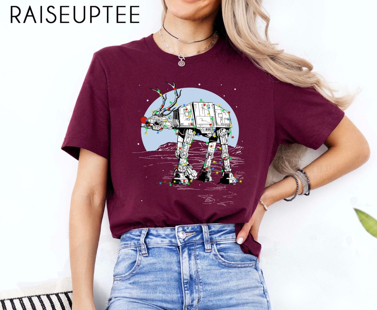 Star Wars Rudolph ATAT Walker Christmas Graphic Sweatshirt Star Wars Rudolph Christmas T Shirt Disneyland Vacation Holiday Gift Xmas 2024 3