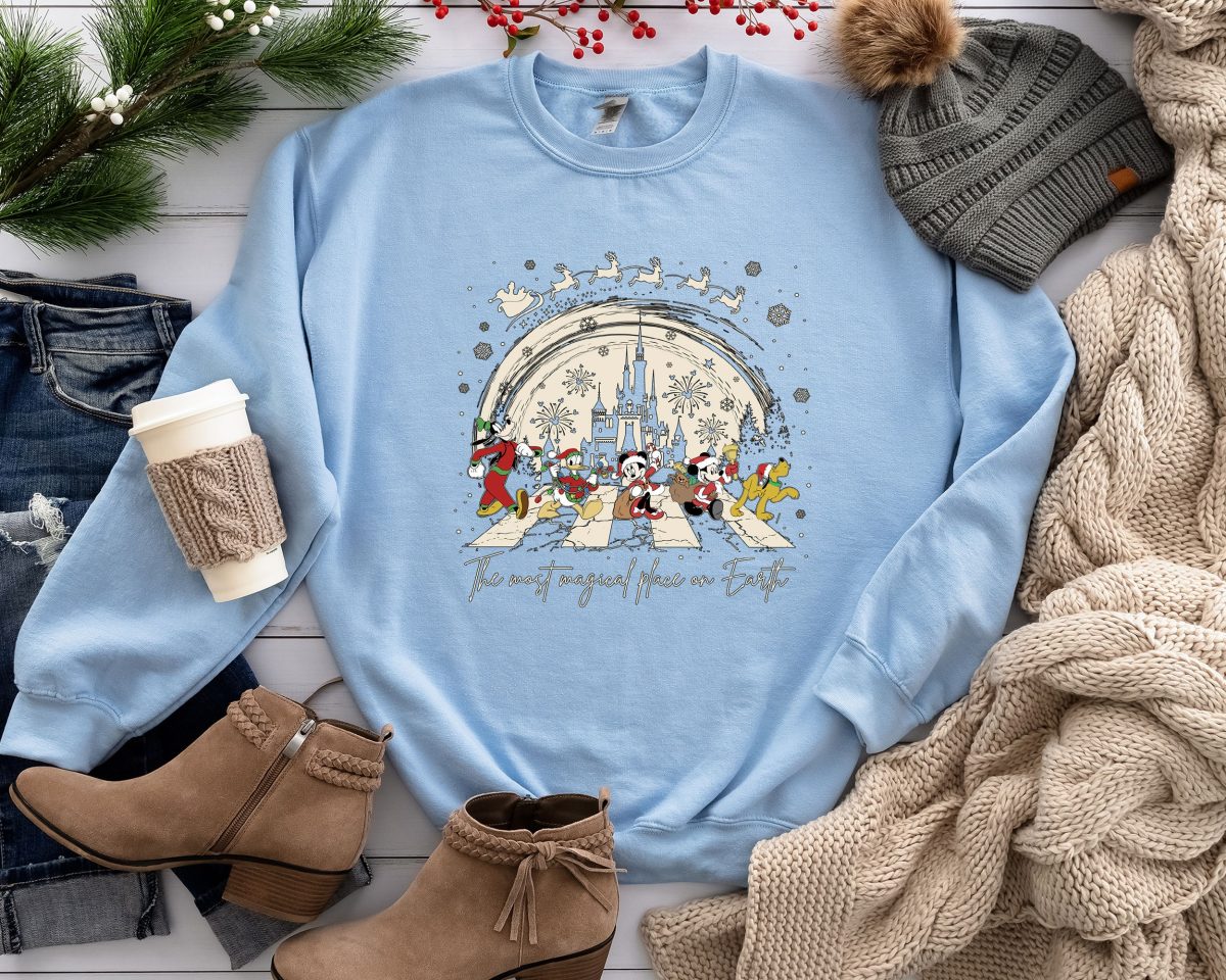 The Most Magical Place On Earth Sweatshirt Magic Kingdom Christmas Mickey And Friend Christmas Sweatshirt Disney Family Christmas Hoodie 4