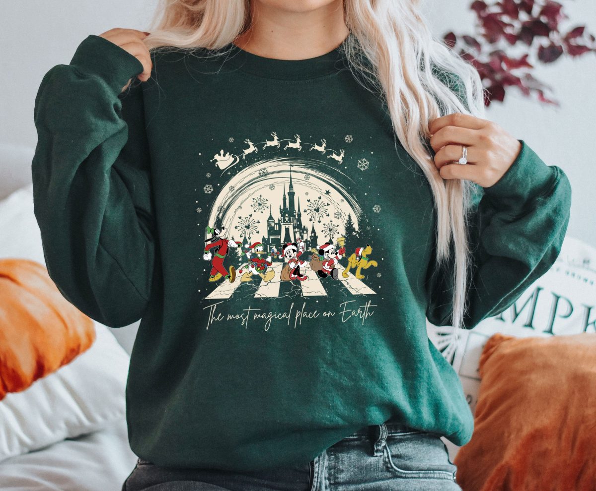 The Most Magical Place On Earth Sweatshirt Magic Kingdom Christmas Mickey And Friend Christmas Sweatshirt Disney Family Christmas Hoodie 5