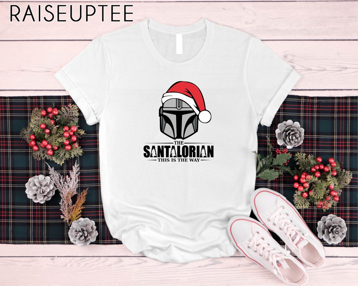 The Santalorian Star Wars Christmas Shirt Disney Christmas Shirt Funny Gift For Santalorian FanThe Dadalorian Mandalorian Christmas Shirt 2 scaled