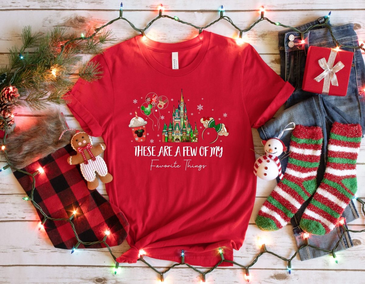 These Are a Few of my Favorite Things Disney Christmas Shirt Disney Snacks Shirt Christmas Castle Shirt Disneyland tee Magic Kingdom shirt 6 scaled