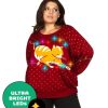 Tipsy Elves Womens Cat itude Light Up Plus Size Ugly Christmas Sweater