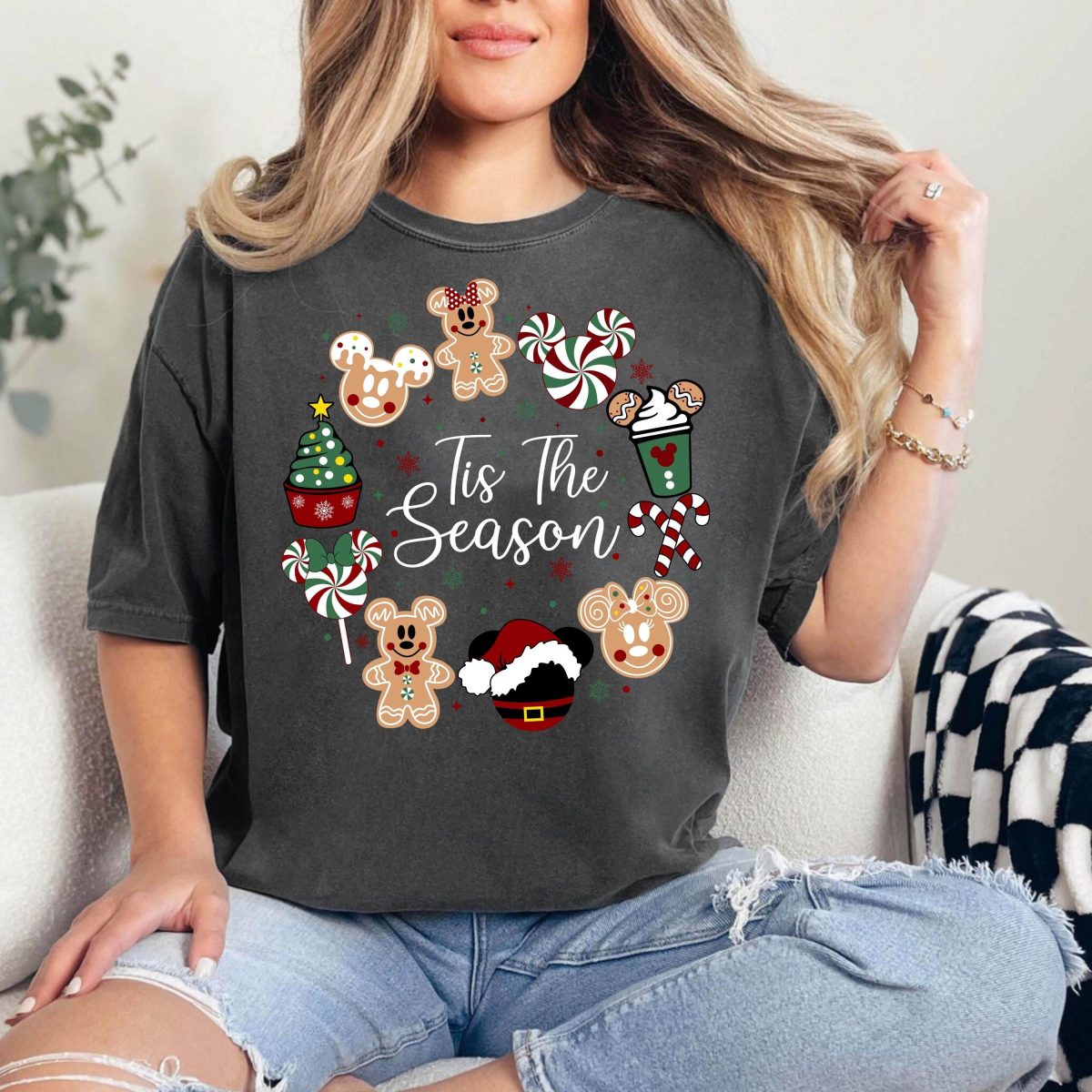 Tis The Season Christmas Sweatshirt Christmas Mickey Sweatshirt Magic Kingdom Christmas Sweater Mickey and Friends Christmas Crewneck 2 scaled