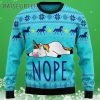 Unicorn Nope Ugly Christmas Sweater 3 3