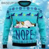 Unicorn Nope Ugly Christmas Sweater 4 4