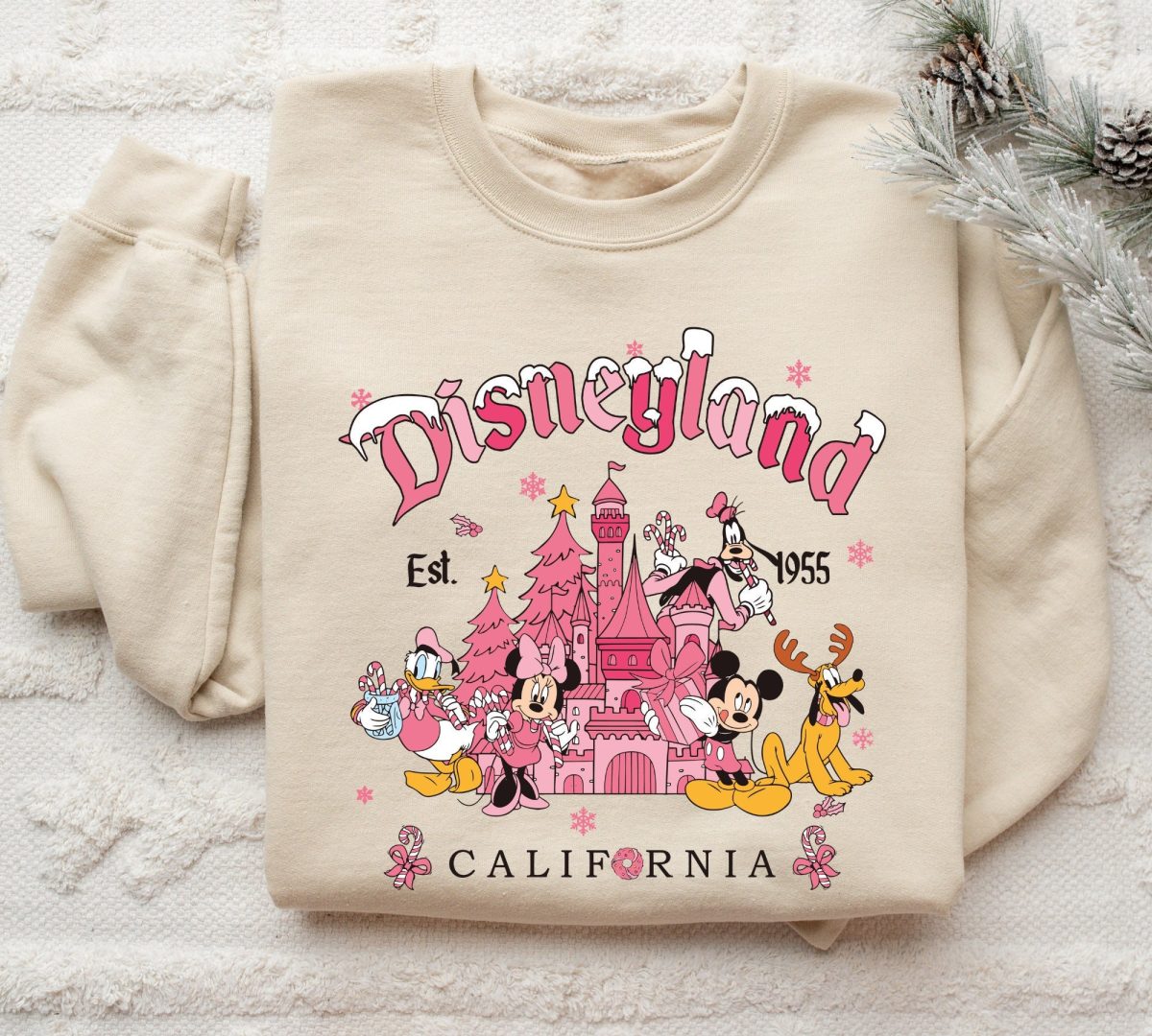 Vintage Disneyland Christmas Sweatshirt Mickey and Friends Christmas Sweatshirt Disneyland Sweatshirt Christmas Family Sweatshirt 4