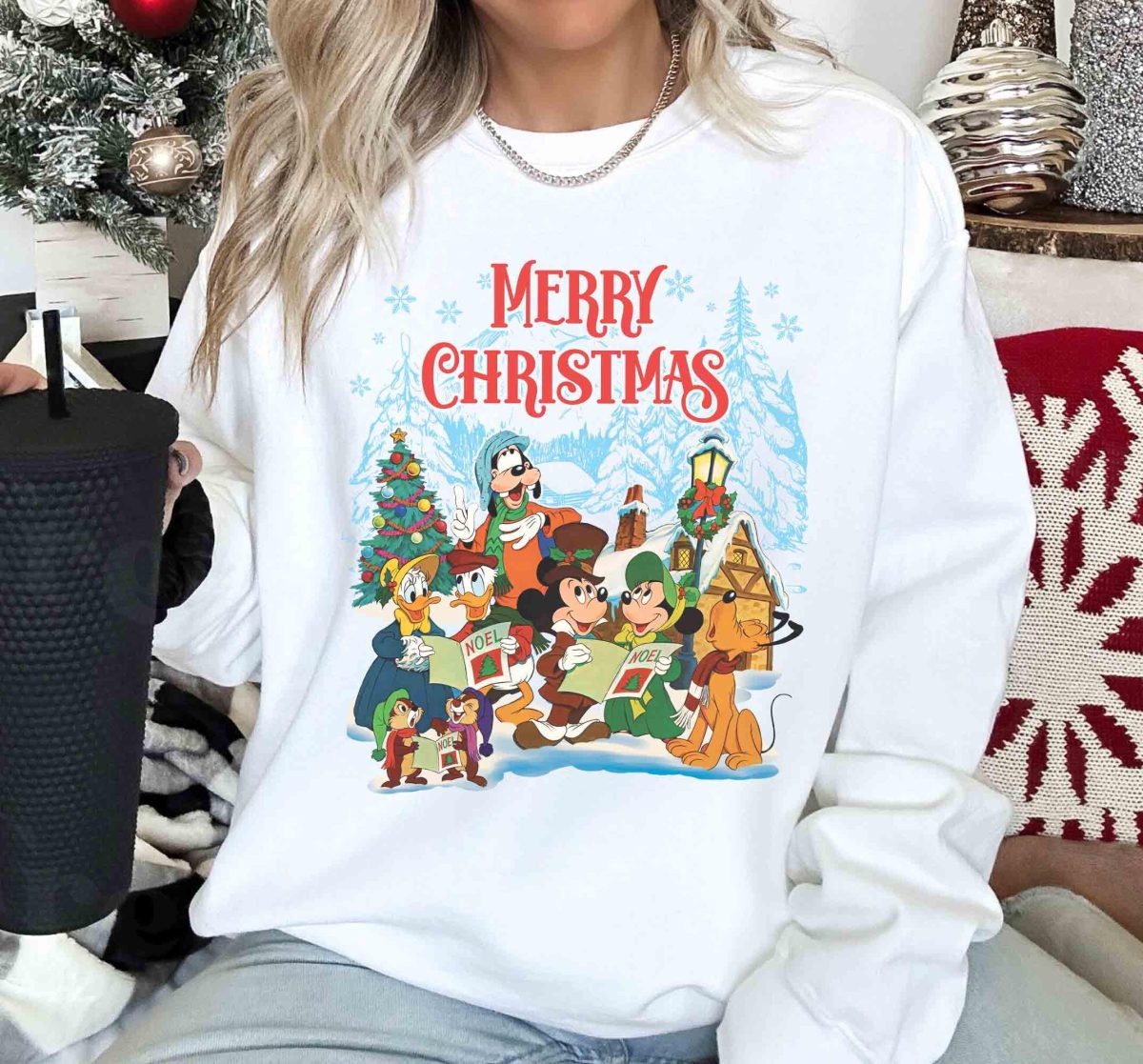 Vintage Merry Christmas Mickey and Friends Shirt Disney Christmas Sweatshirt Mickeys Very Merry Christmas Party Disneyland Christmas Tee 3