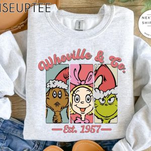 Whoville Co SweatshirtGrinch Cindy Lou and Max Christmas SweaterGrinchmas ShirtWhoville University TeeFunny Christmas GiftMerry Xmas 1