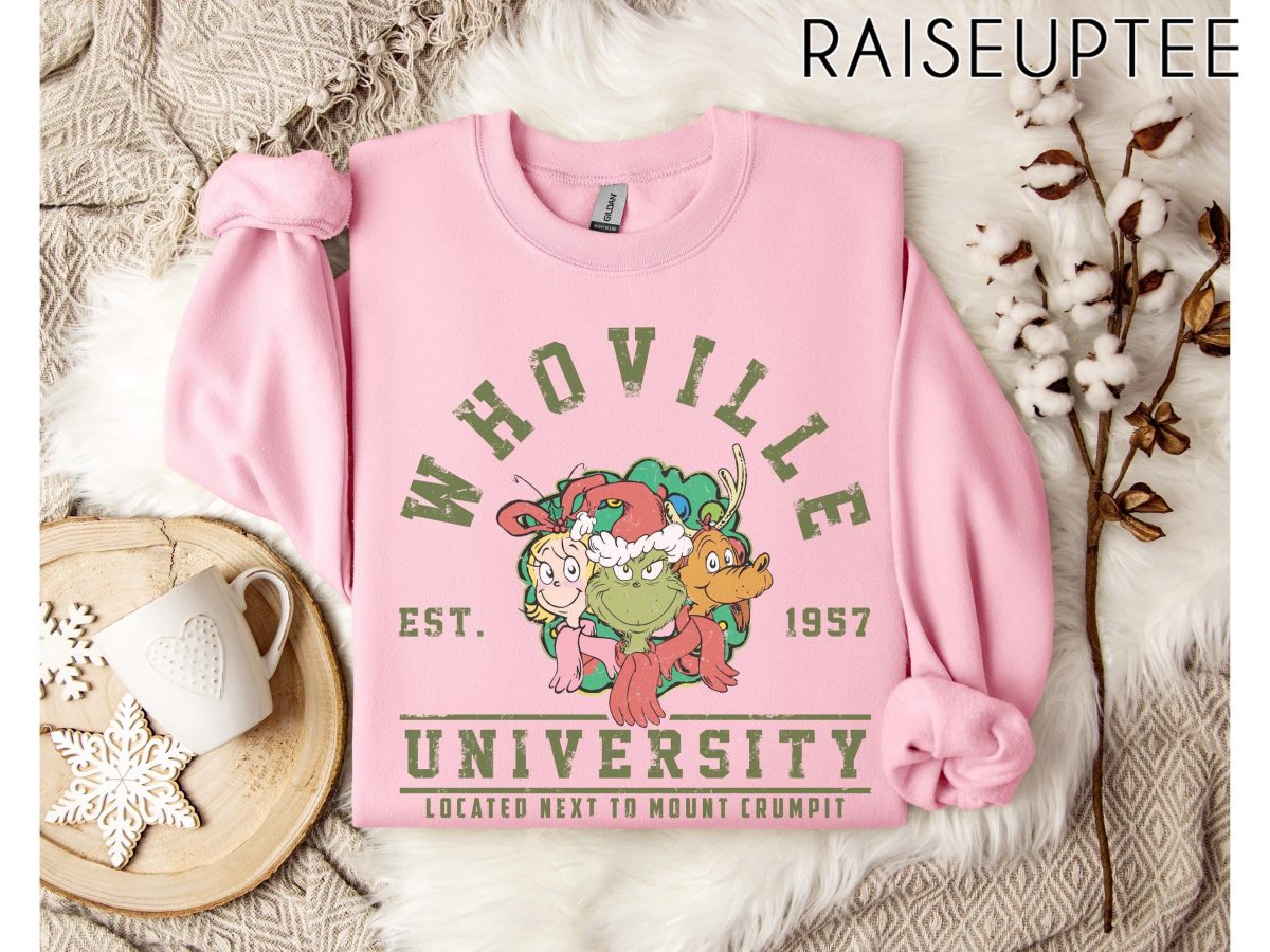 Whoville University Vintage Style Sweatshirt Classic Whoville Holiday ShirtRetro Christmas Whoville SweaterGrinch Nostalgia Xmas T Shirt 7 scaled