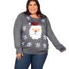 Womens Red Nose Santa Ugly Christmas Sweater