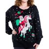 Women’s Santa Unicorn Plus Size Ugly Christmas Sweaters