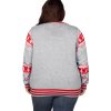 Womens Sequin Rudolph Light Up Plus Size Ugly Christmas Sweater2