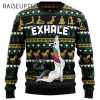 Womens Unicorn Christmas Sweater Yoga Exhale 2 2