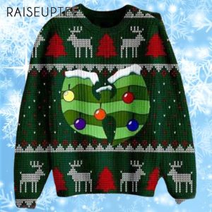 Wu Tang Clan Logo With Chandelier Ugly Christmas Sweater 1 1