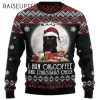 I Run On Coffee Black Cat Ugly Christmas Sweater 2 2