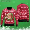 Merry Christmas Snowflake Funny Trump Santa Ugly Christmas Sweater 3 3 1