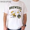 Peanuts Charlie Brown And Snoopy Playing Baseball Milwaukee Brewers Shirt 2 Untitled 13