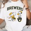 Peanuts Charlie Brown And Snoopy Playing Baseball Milwaukee Brewers Shirt 3 Untitled 8