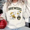 Peanuts Charlie Brown And Snoopy Playing Baseball Milwaukee Brewers Shirt 4 Untitled 5