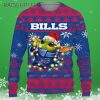 Star Wars Baby Yoda Buffalo Bills Light Up Christmas Sweater 3 3