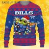 Star Wars Baby Yoda Buffalo Bills Light Up Christmas Sweater 4 4