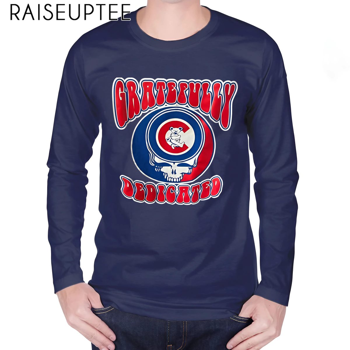 Raiseuptee Chicago Cubs Grateful Dead Shirt - Image 3