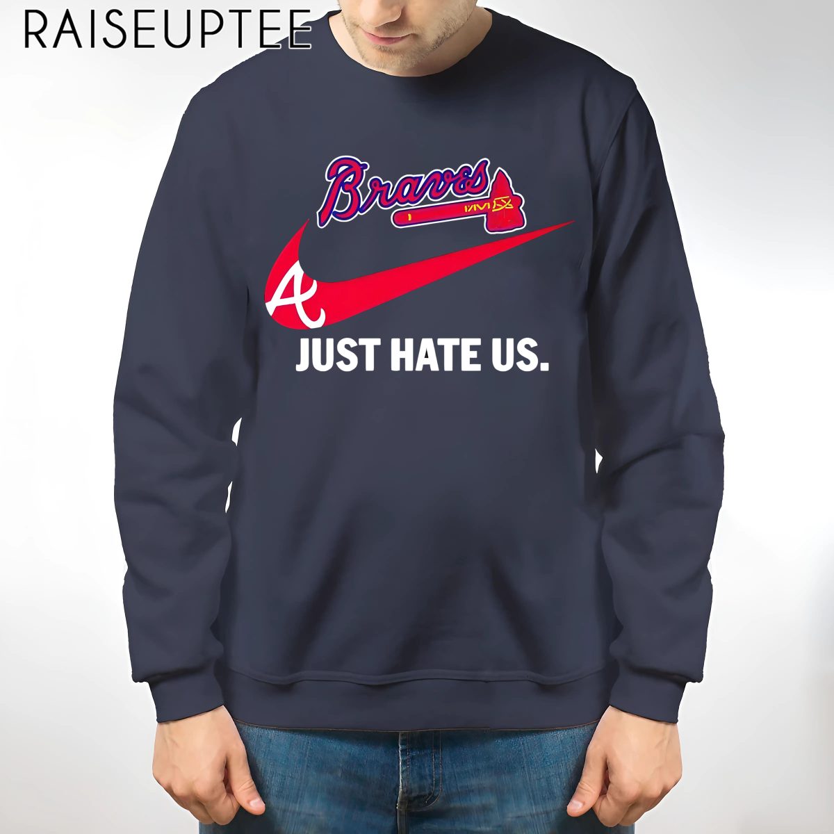 Just Hate Us Nike Braves Shirt Men - Image 2