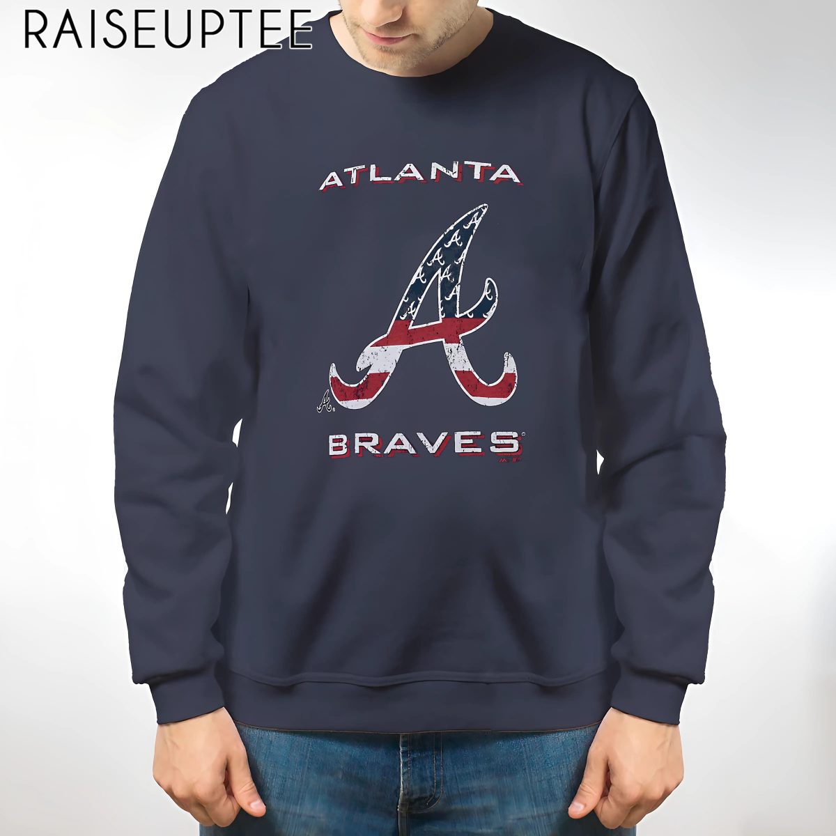 Raiseuptee Braves Stars And Stripes Shirt - Image 2