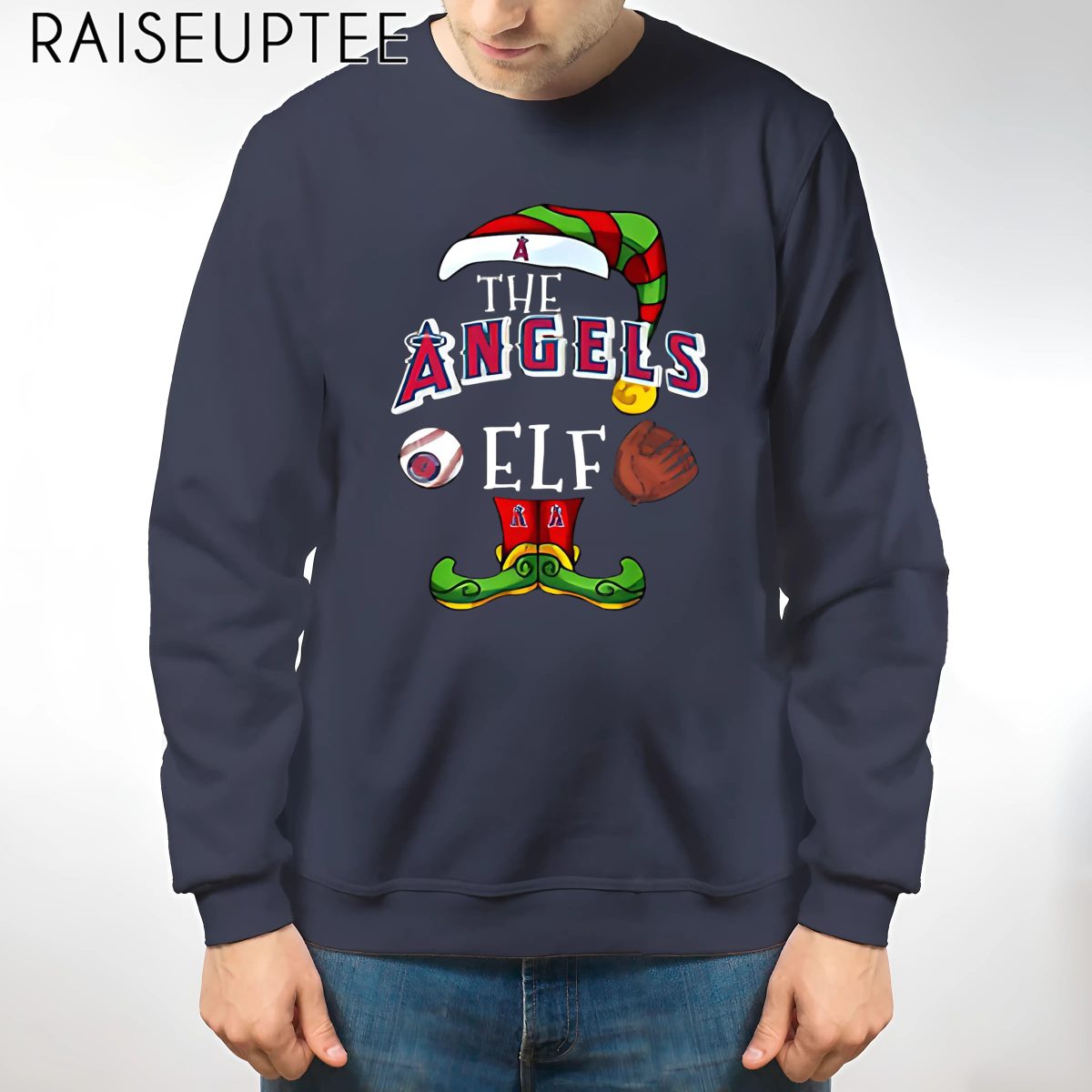 Funny Christmas ELF Los Angeles Angels T-Shirts - Image 2