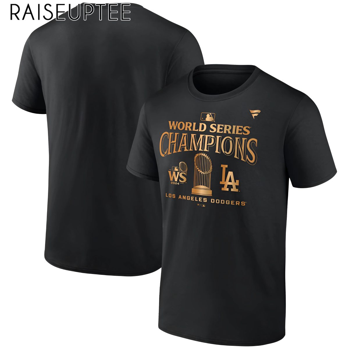 Los Angeles Dodgers 2024 World Series Black Champions T-shirt Earth