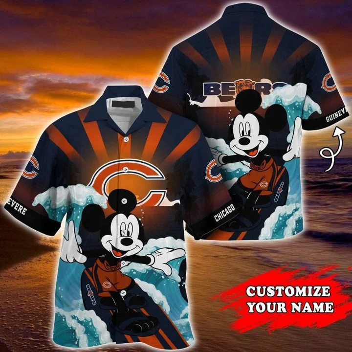 chicago bears surfing wave hawaiian shirt a7d09