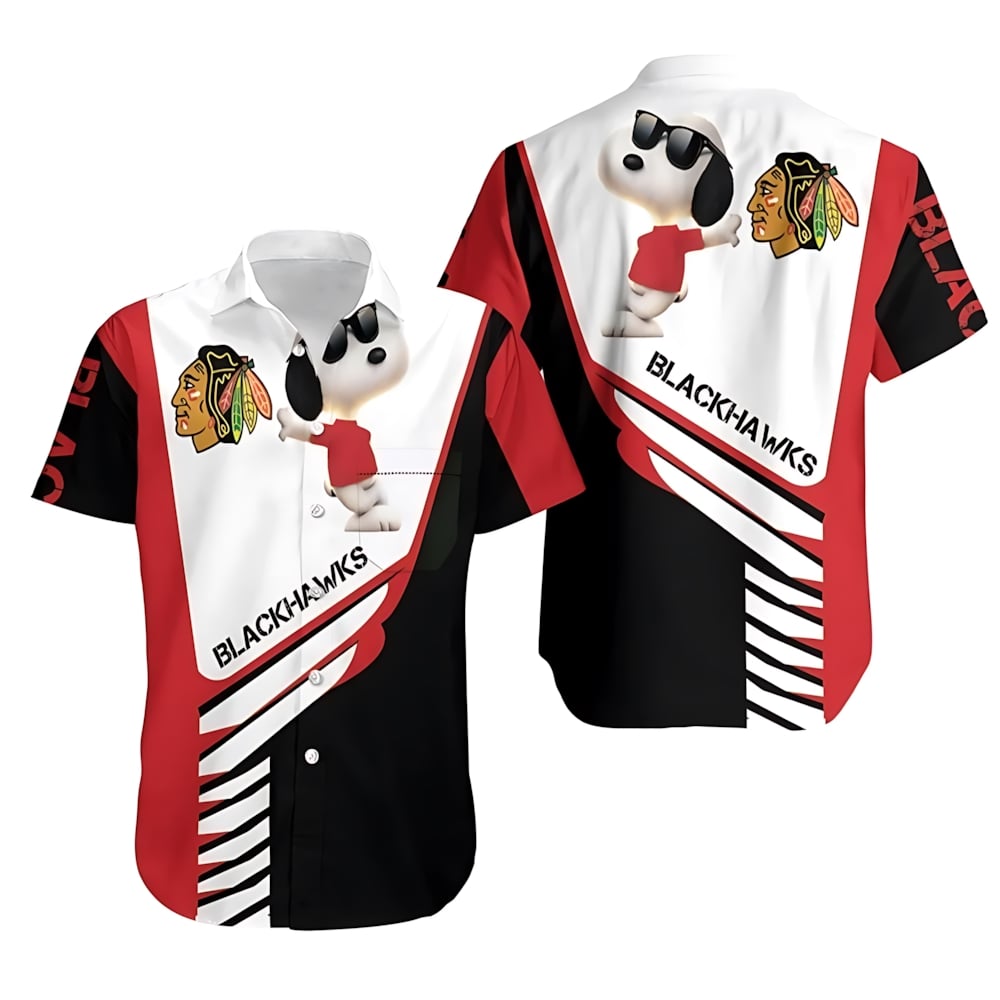 chicago blackhawks snoopy vibes hawaiian shirt eq2ee