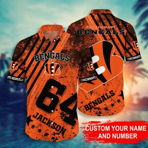 cincinnati bengals custom grunge jersey hawaiian shirt 7oh0r