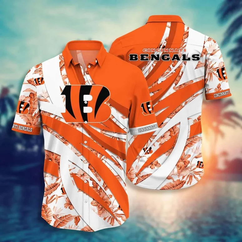 cincinnati bengals tropical leaf hawaiian shirt 63tb2