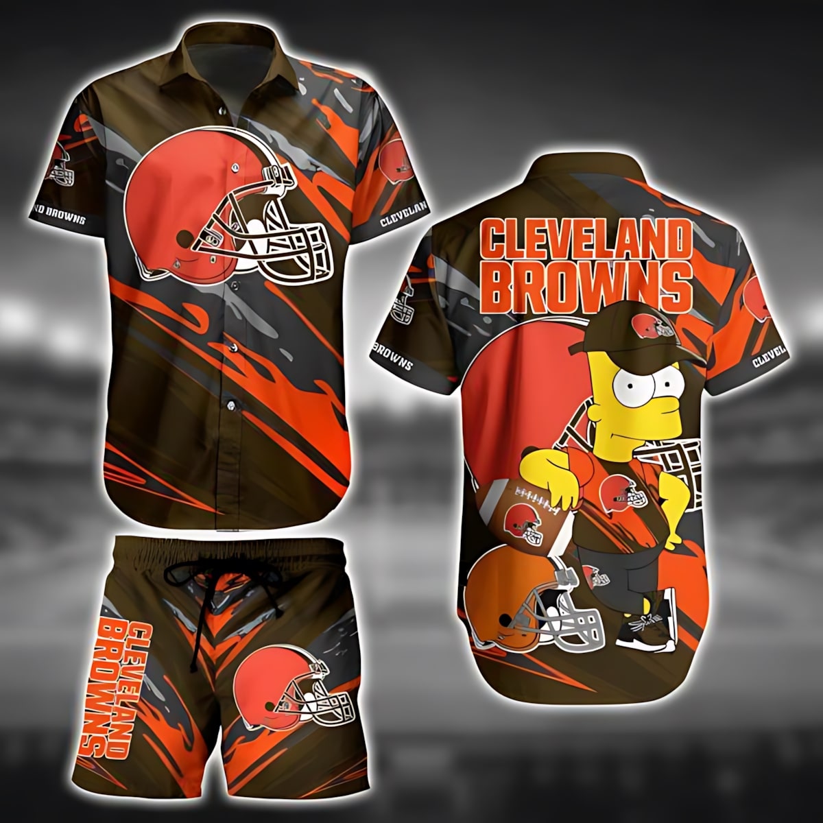 cleveland browns cartoon blitz hawaiian shirt efpk2