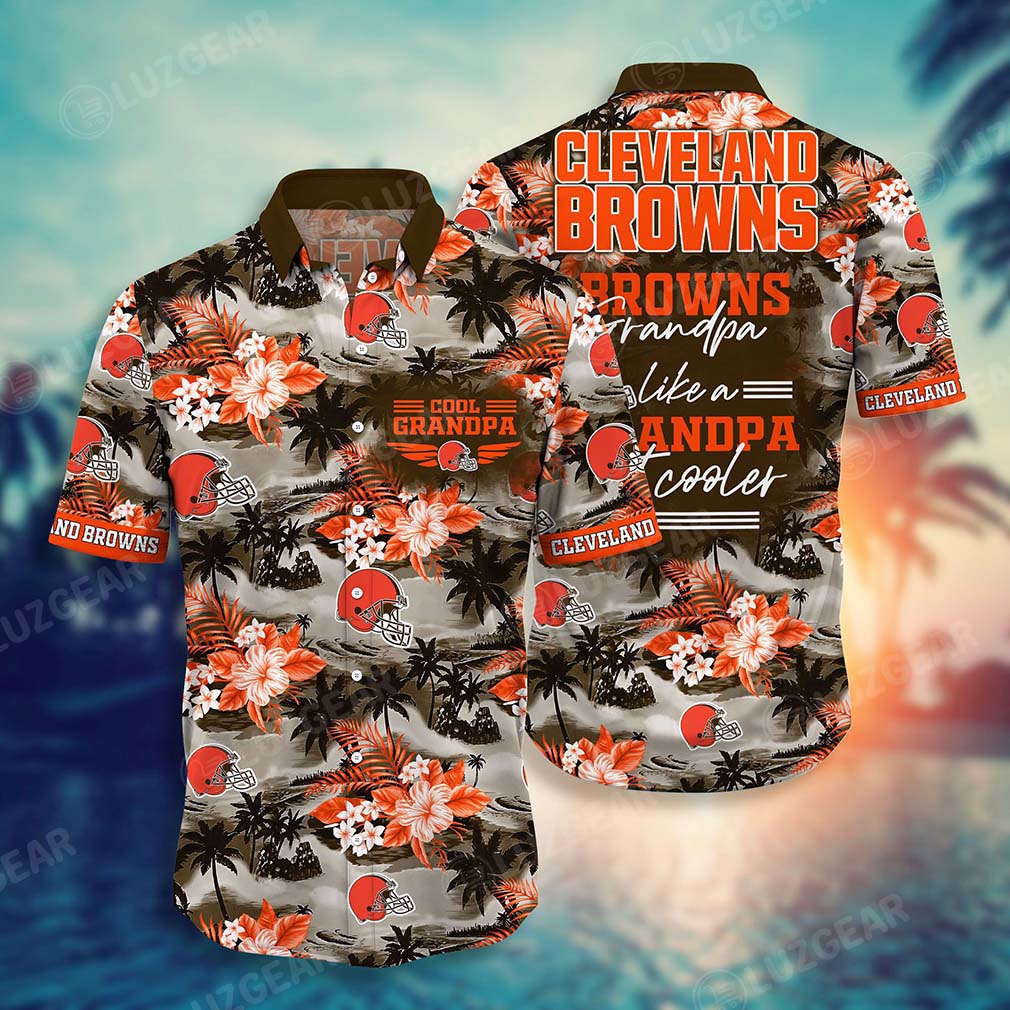 cleveland browns grandpa vibes hawaiian shirt vv6ja