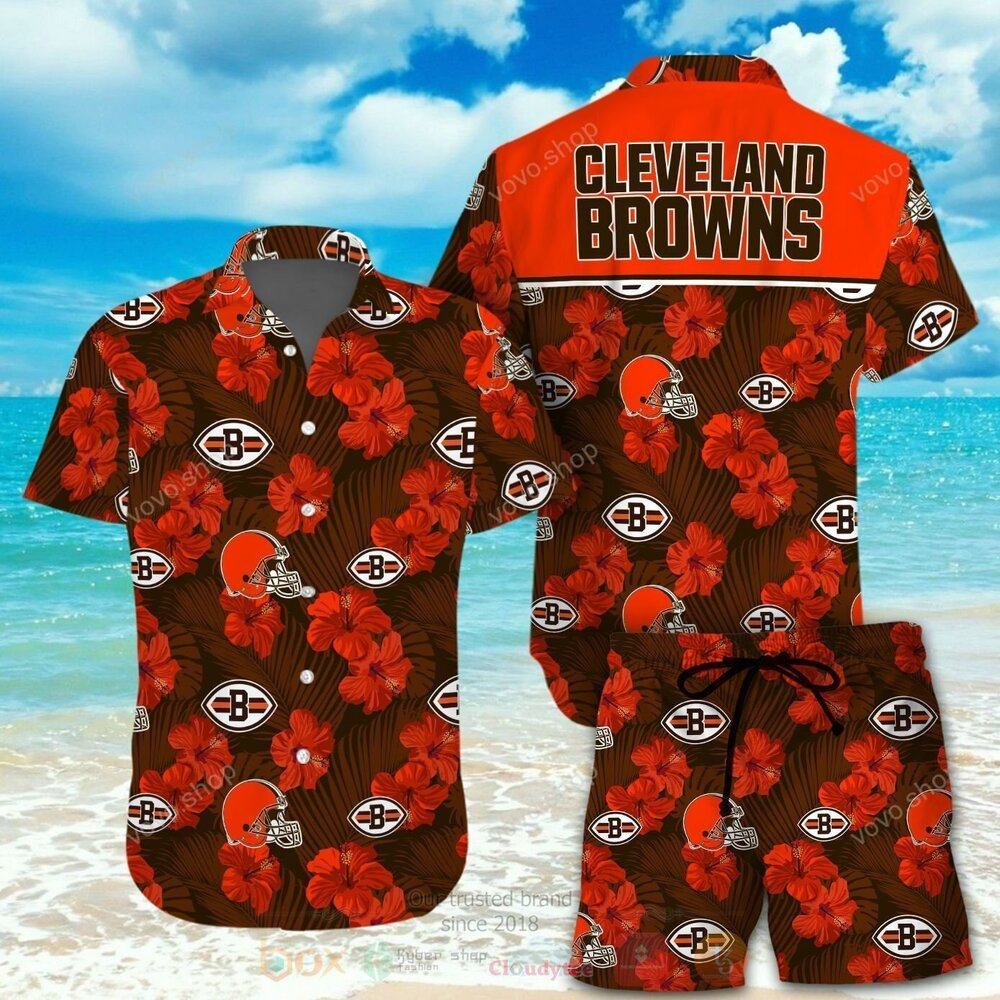 cleveland browns hibiscus pride hawaiian shirt cafiz