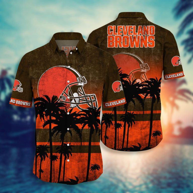 cleveland browns sunset palms hawaiian shirt jzw4g