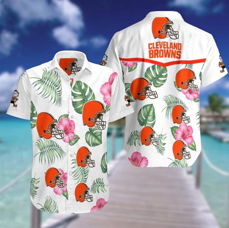 cleveland browns tropical touchdown hawaiian shirt tmgi3