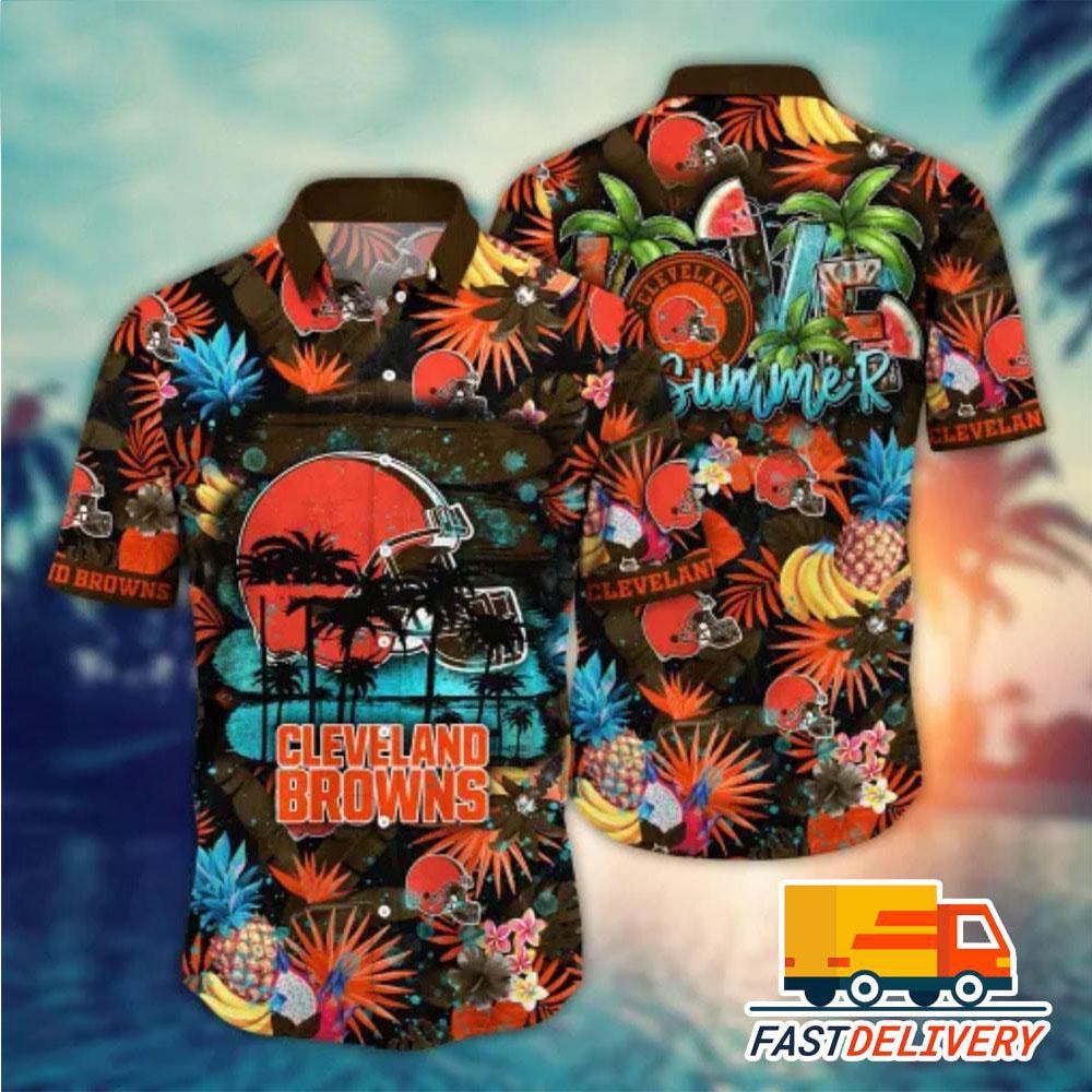 cleveland browns tropical vibes hawaiian shirt acsny