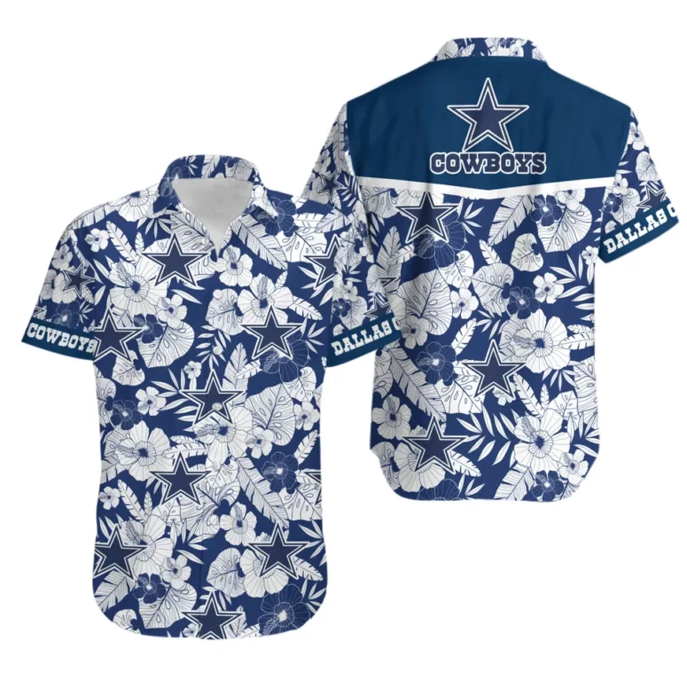 dallas cowboys floral elegance hawaiian shirt 9mevc