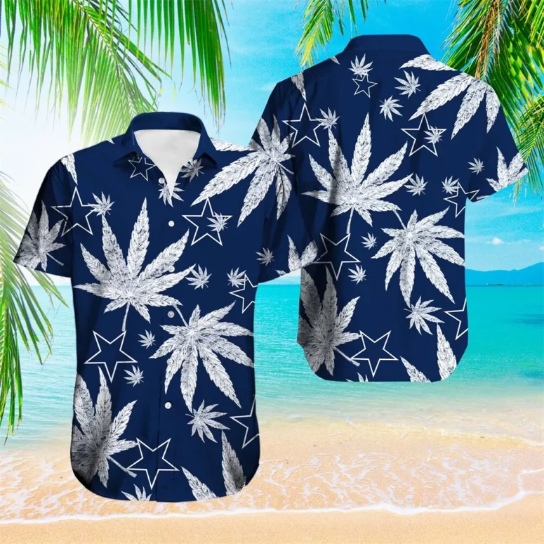 dallas cowboys leafy stars hawaiian shirt 5ogoy