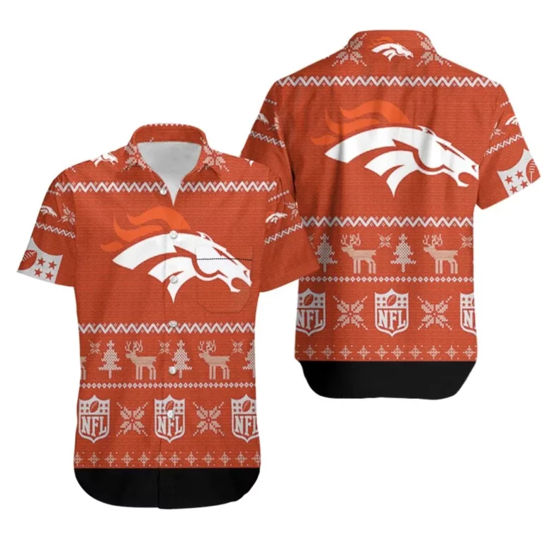 denver broncos winter wonderland hawaiian shirt lqmu5