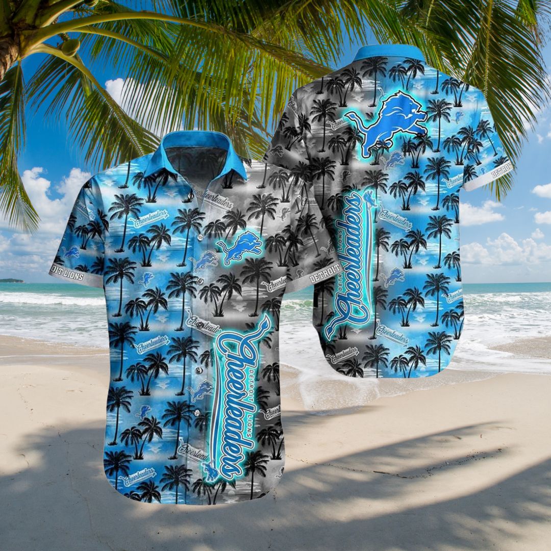 detroit lions palm shade cheerleaders hawaiian shirt 1rt6w