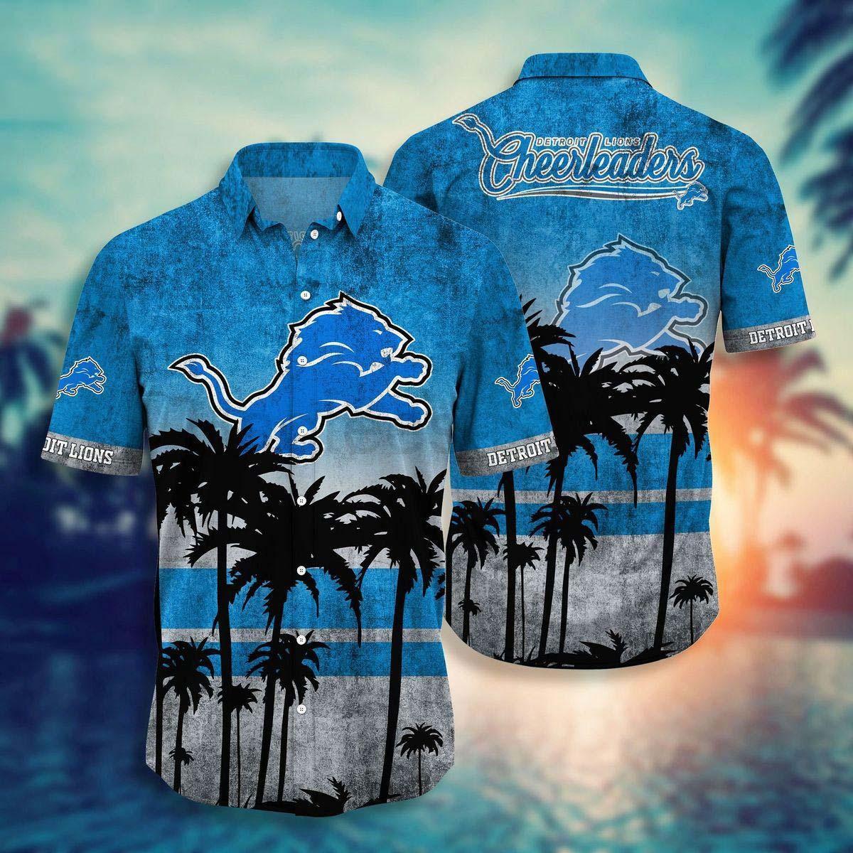 detroit lions palm sunset vibes hawaiian shirt ps45a