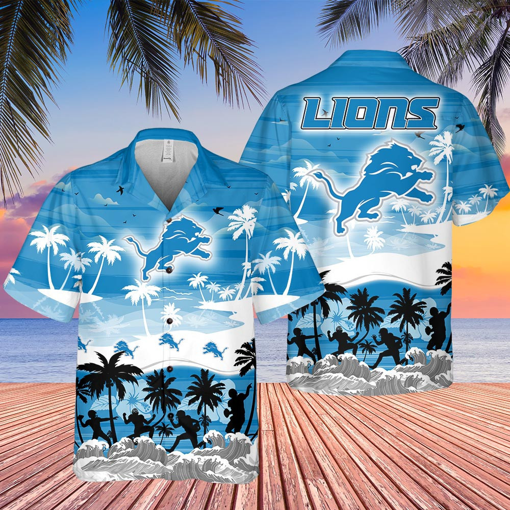 detroit lions sunset shores hawaiian shirt 5q5do