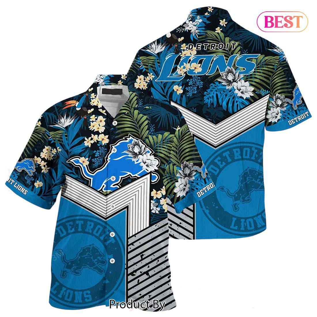 detroit lions tribal power hawaiian shirt kn23z