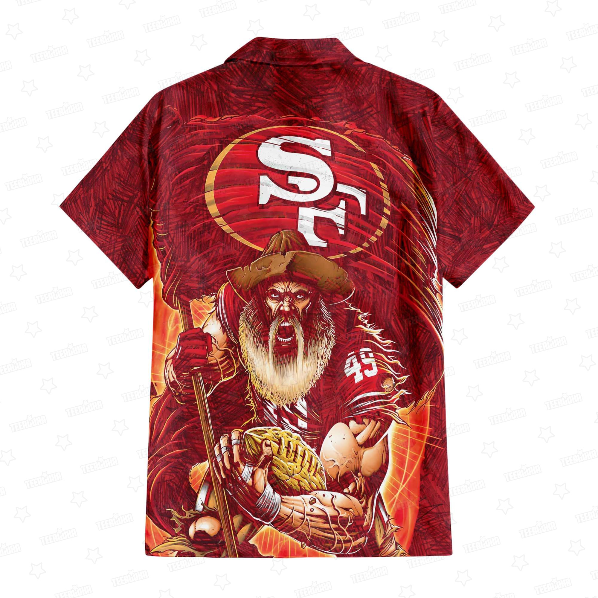 francisco 49ers blitz hawaiian shirt w4fy9